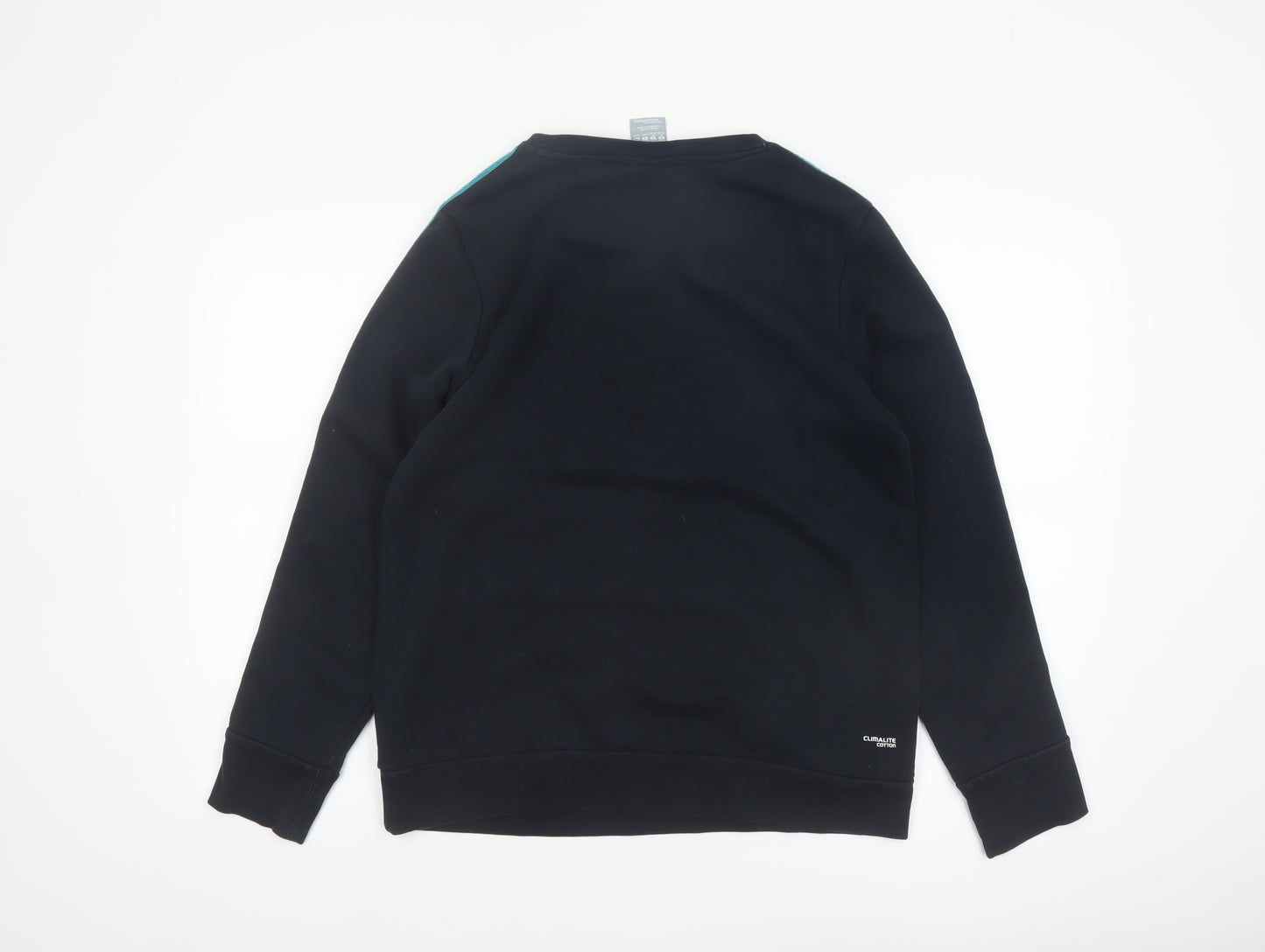 Adidas Women Black Long Sleeve Crew Neck Pullover Sweatshirt Size M