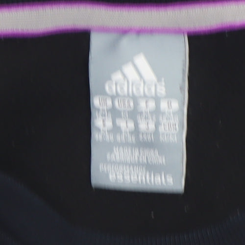 Adidas Women Black Long Sleeve Crew Neck Pullover Sweatshirt Size M