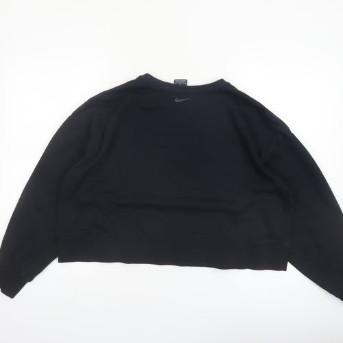 Nike Womens Black Dri-Fit Crew Neck Pullover Sweatshirt M