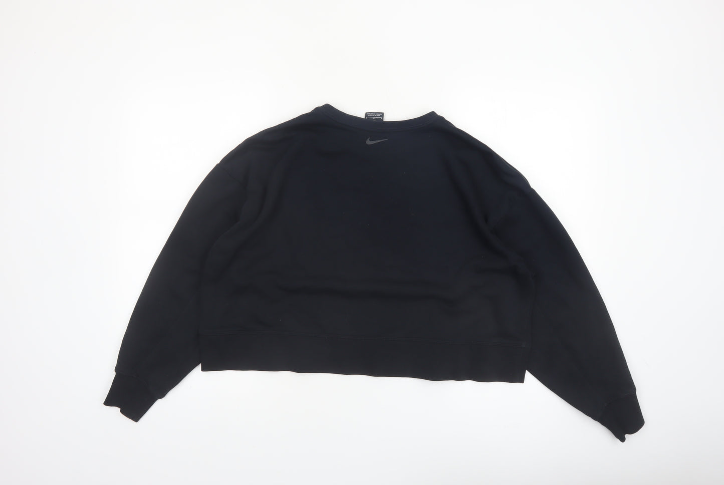 Nike Womens Black Dri-Fit Crew Neck Pullover Sweatshirt M