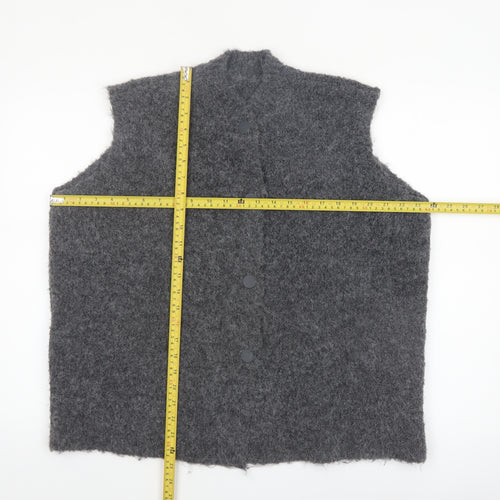 Marks and Spencer Womens Grey Knit Sleeveless Button Vest L