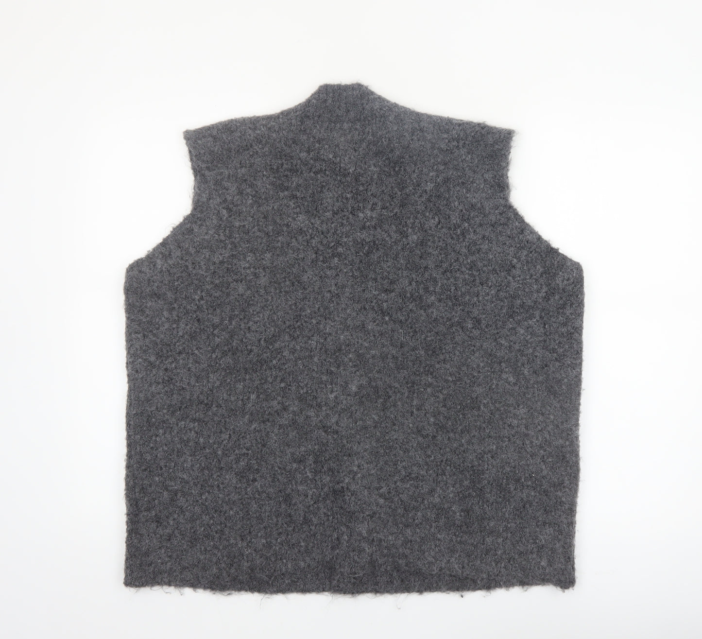 Marks and Spencer Womens Grey Knit Sleeveless Button Vest L