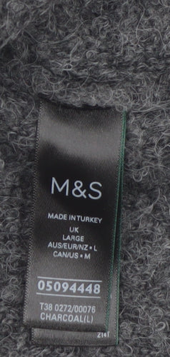 Marks and Spencer Womens Grey Knit Sleeveless Button Vest L