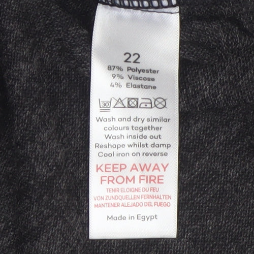Bonmarché Women's Black Size 22 Long Sleeve Open Cardigan
