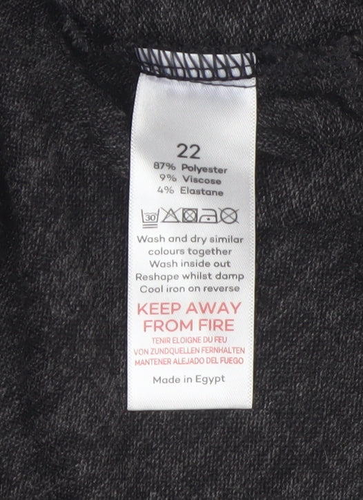 Bonmarché Women's Black Size 22 Long Sleeve Open Cardigan