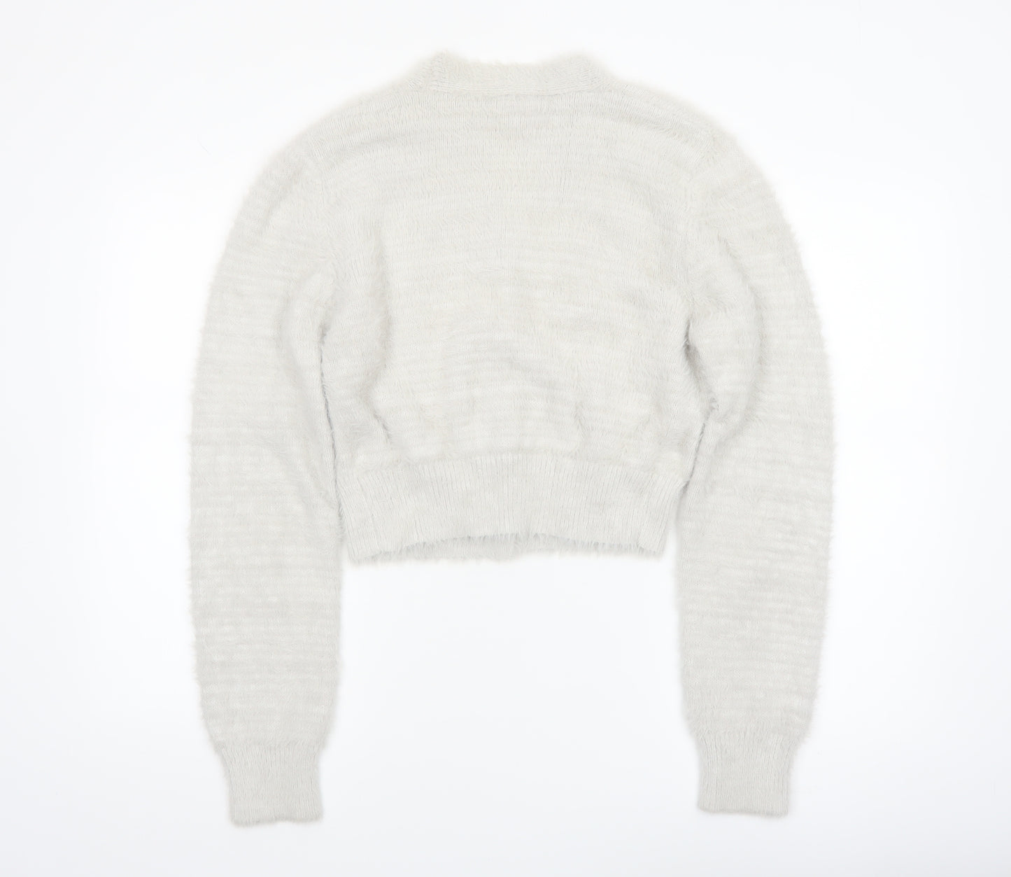 Out of the Mist Women’s Ivory Long Sleeve V-Neck Knit Cardigan XS