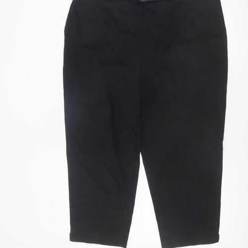 Marks and Spencer Women’s Black Capri Trousers Size 18 Cotton Blend