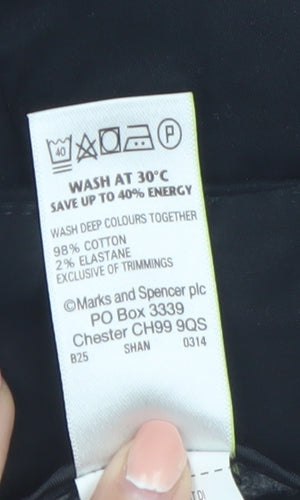 Marks and Spencer Women’s Black Capri Trousers Size 18 Cotton Blend