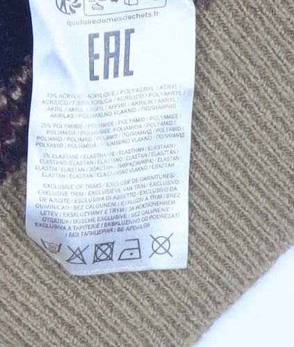 Kensington Eastside Men's Beige Blue Fair Isle Half Zip Jumper XL