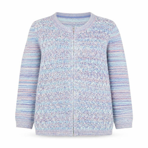 Marks and Spencer Women’s Multicoloured Cotton Knit Full Zip Jumper Size 14