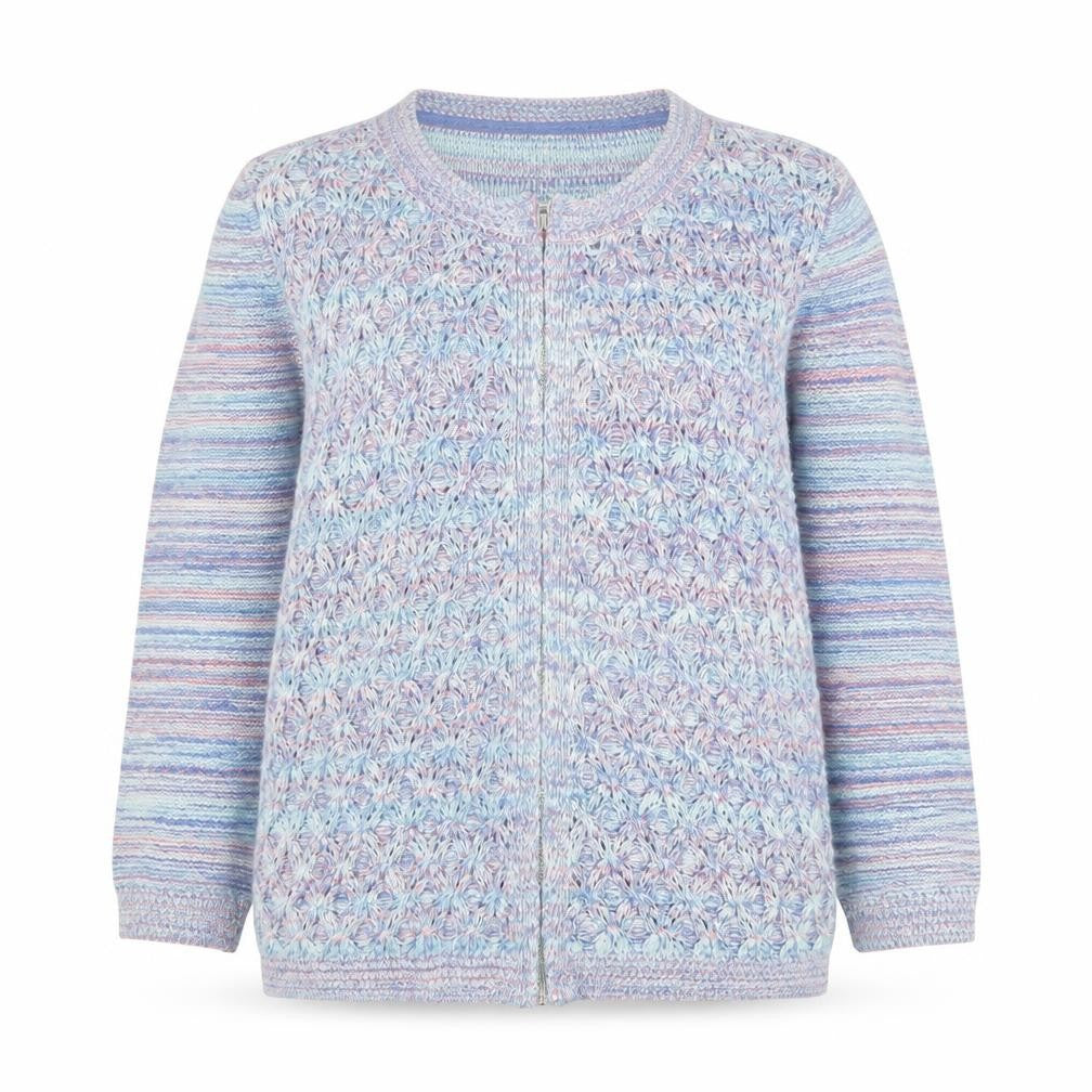 Marks and Spencer Women’s Multicoloured Cotton Knit Full Zip Jumper Size 14