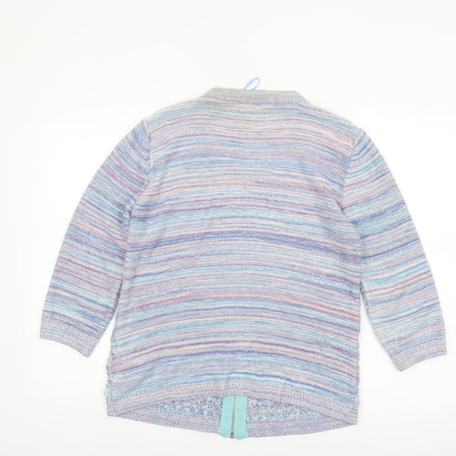 Marks and Spencer Women’s Multicoloured Cotton Knit Full Zip Jumper Size 14