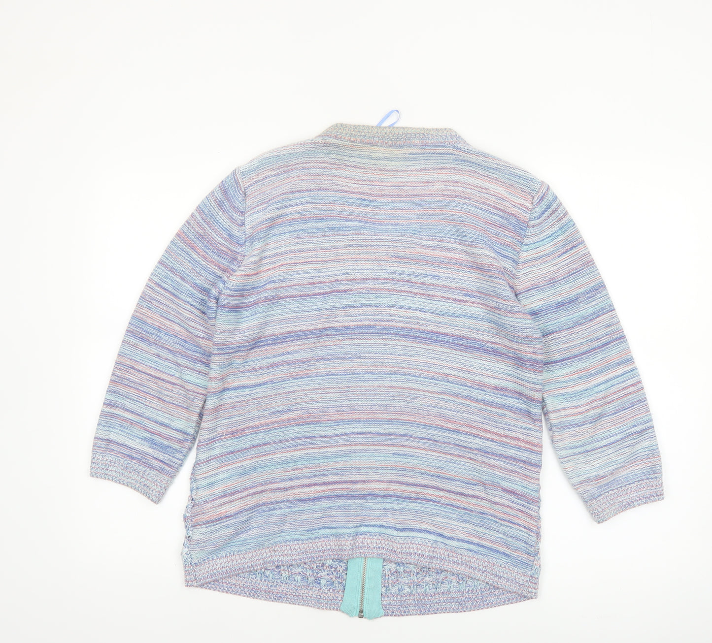 Marks and Spencer Women’s Multicoloured Cotton Knit Full Zip Jumper Size 14