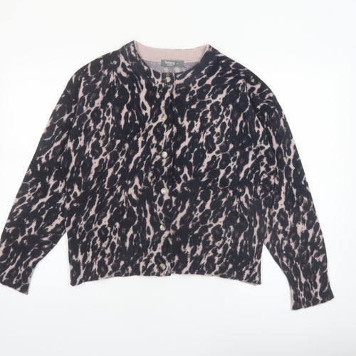 Nutmeg Women's Multicoloured Animal Print Cardigan Size 14