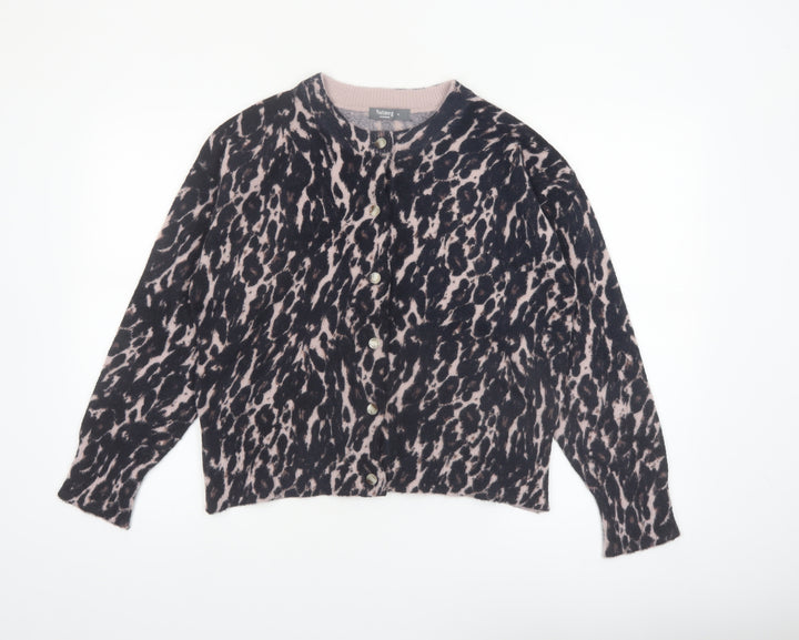 Nutmeg Women's Multicoloured Animal Print Cardigan Size 14