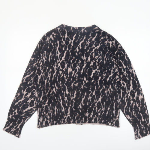 Nutmeg Women's Multicoloured Animal Print Cardigan Size 14