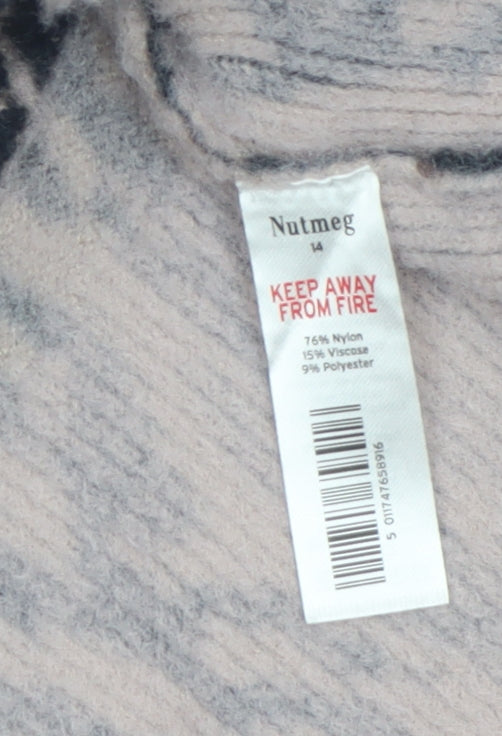 Nutmeg Women's Multicoloured Animal Print Cardigan Size 14
