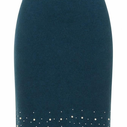 Danni Morgane Women's Green Beaded Knit Pencil Skirt 2XL