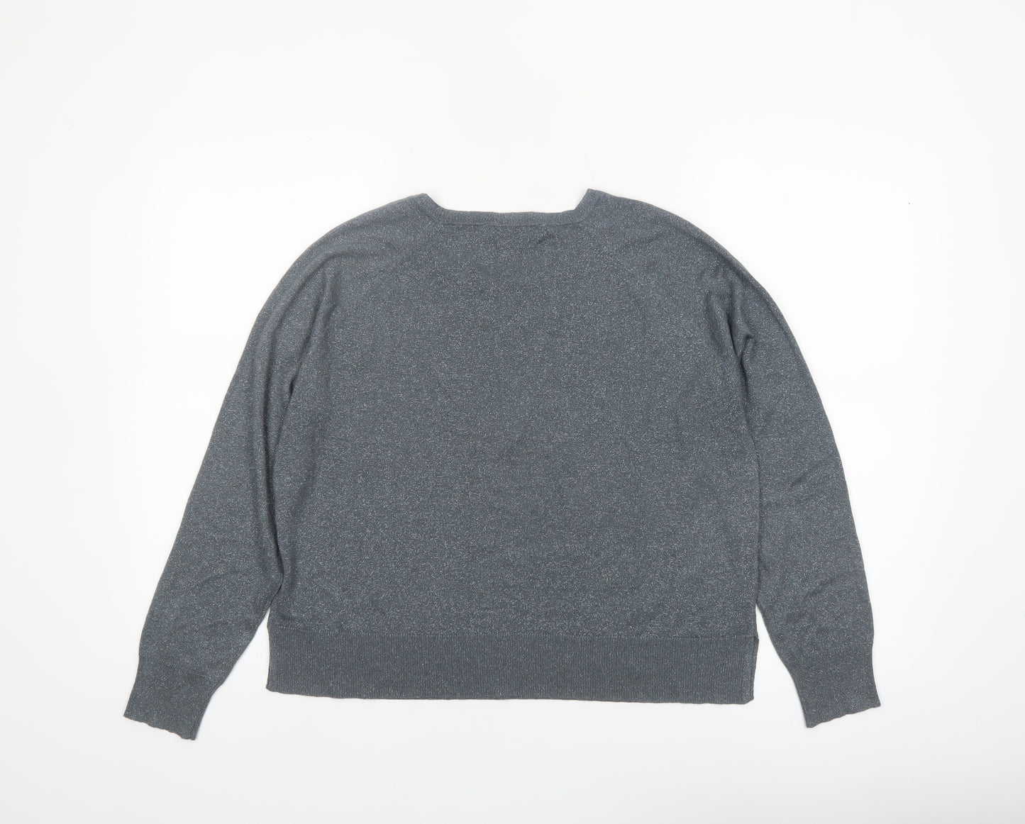 ZARA Womens Grey Long Sleeve Knit Pullover Jumper Size S