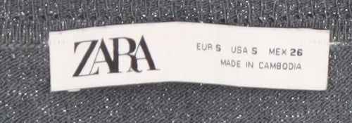 ZARA Womens Grey Long Sleeve Knit Pullover Jumper Size S