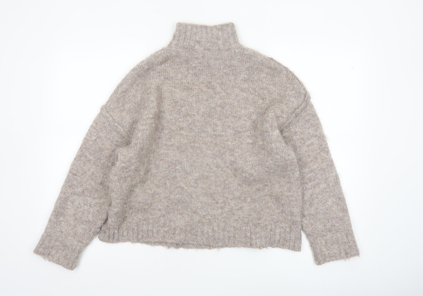 Urban Outfitters Womens Beige Roll Neck Knit Jumper XS