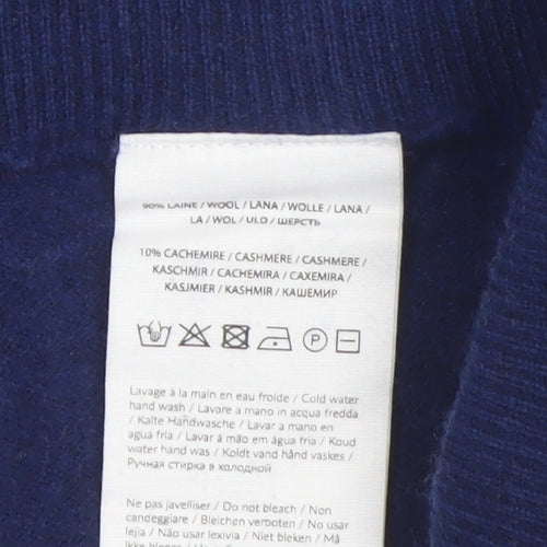 Absolut Cashmere Women Blue Wool Cashmere Wide-Leg Sweatpants L