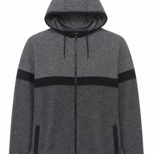 Next Men's Grey 2XL Full Zip Hooded Cotton Knit Jumper