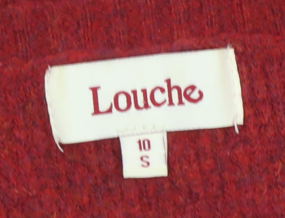 Louche Women's Red Embroidered Bee Knit Jumper Size 10