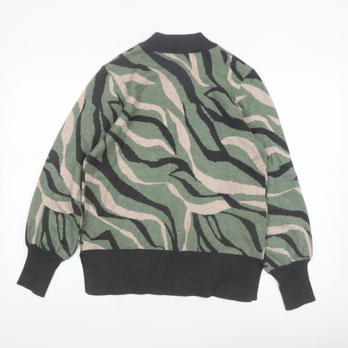 Marks and Spencer Women's Green Animal Print Pullover Jumper Size S