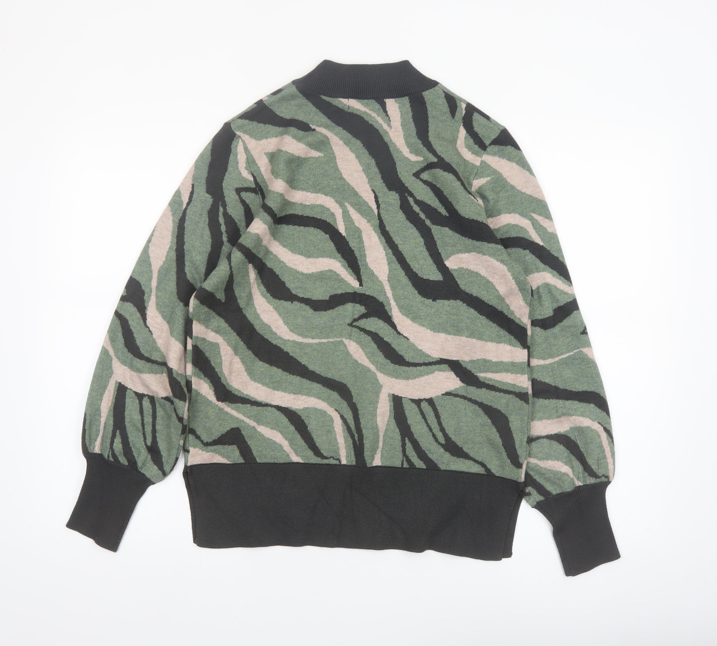 Marks and Spencer Women's Green Animal Print Pullover Jumper Size S