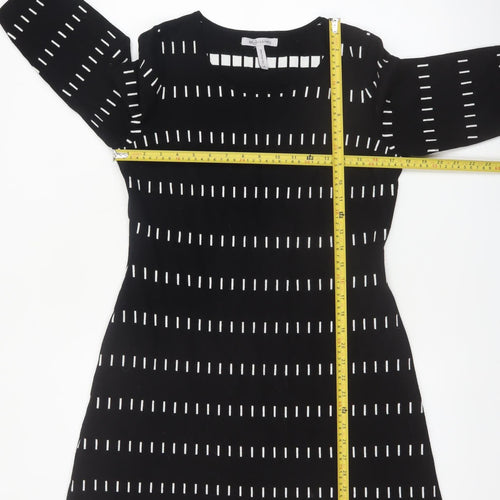 Bravissimo Women’s Black White Shift Dress Size 14 Viscose Stretch