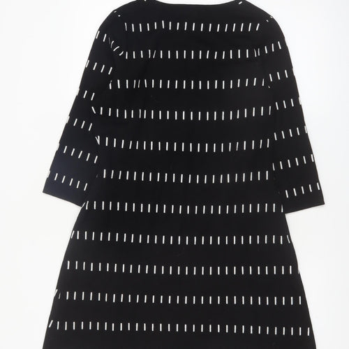 Bravissimo Women’s Black White Shift Dress Size 14 Viscose Stretch