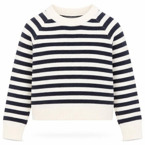 H&M Divided Women’s Navy & White Striped Jumper Medium Acrylic Knit