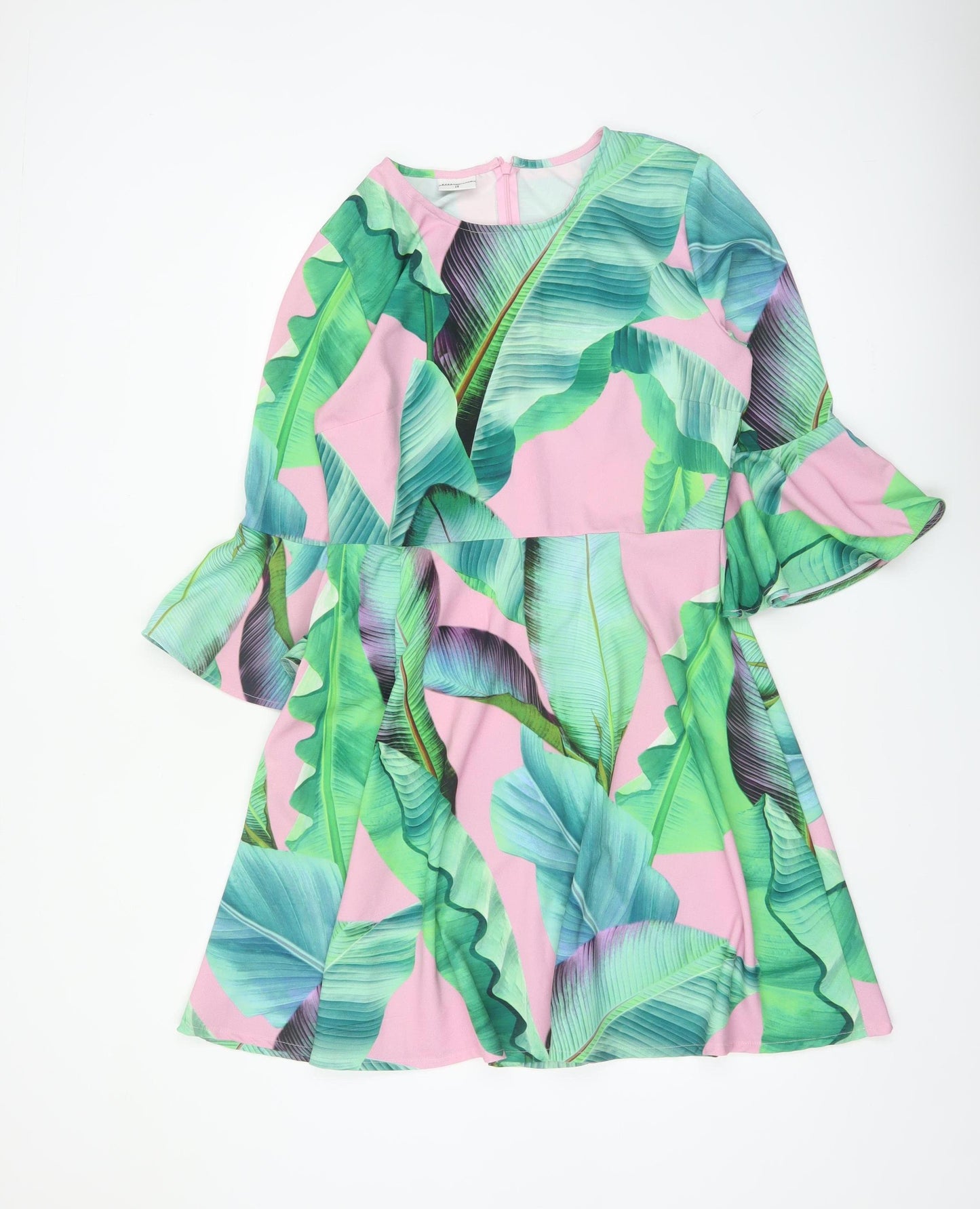 Every Cloud Womens Multicoloured Tropical A-Line Dress Size 14