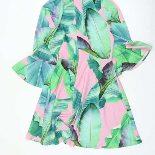 Every Cloud Womens Multicoloured Tropical A-Line Dress Size 14