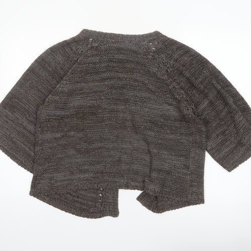 George Women Brown Chunky Knit Cardigan Size 18 Raglan 3/4 Sleeve