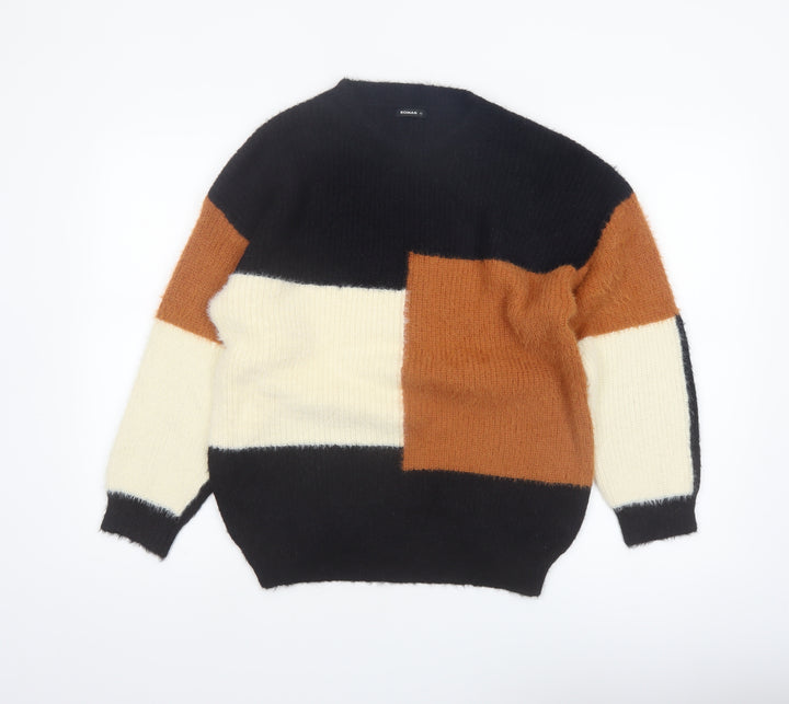Roman Womens Multicoloured Crew Neck Pullover Jumper Size 12