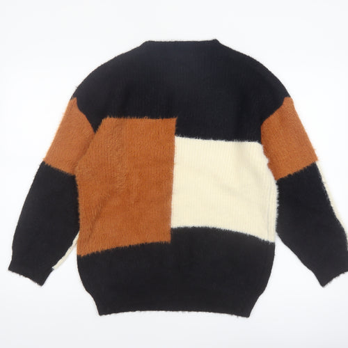 Roman Womens Multicoloured Crew Neck Pullover Jumper Size 12