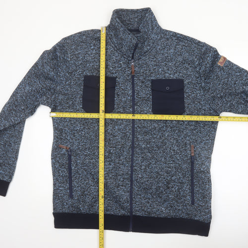 Atlas For Men Blue Fleece Full Zip Jacket Mens L Outdoor Casual