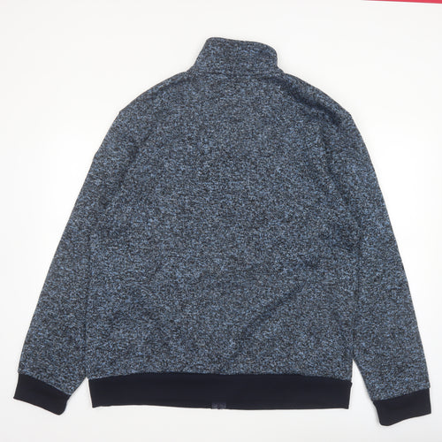 Atlas For Men Blue Fleece Full Zip Jacket Mens L Outdoor Casual