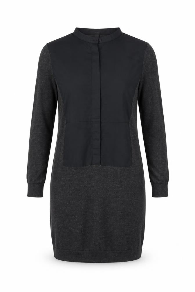 COS Women’s Black XS Wool Blend Long Sleeve Shift Dress