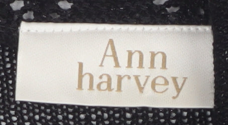 Ann Harvey Women's Black Plus Size 22 Glitter Knit Cardigan