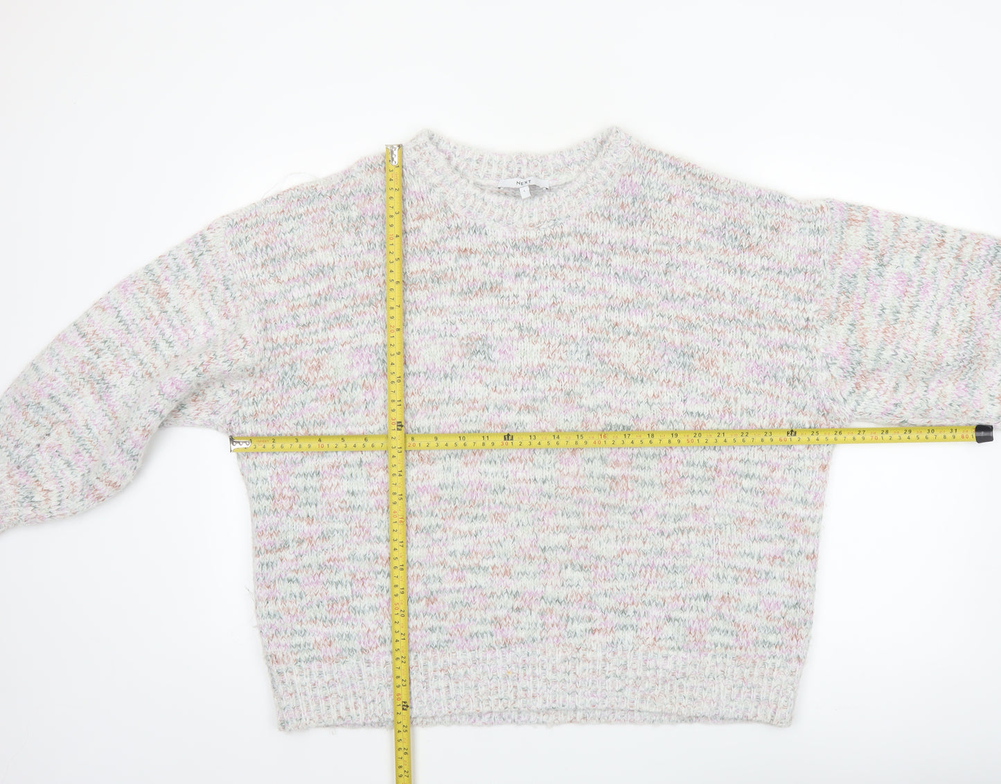 Next Womens Multicoloured L Chunky Knit Relaxed Pullover Jumper