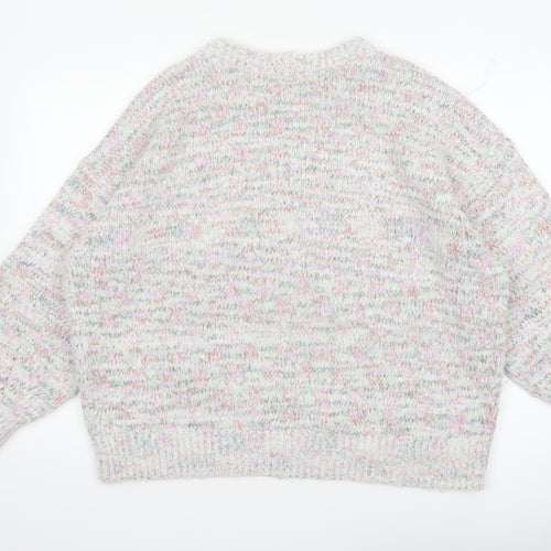 Next Womens Multicoloured L Chunky Knit Relaxed Pullover Jumper