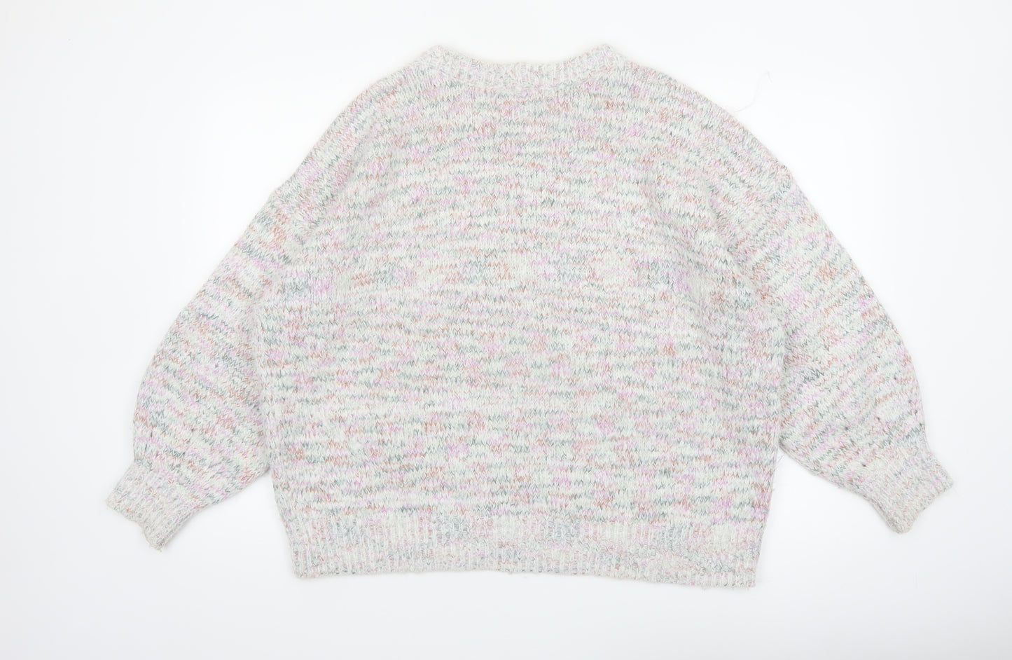 Next Womens Multicoloured L Chunky Knit Relaxed Pullover Jumper