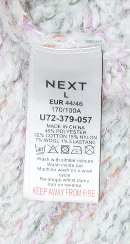 Next Womens Multicoloured L Chunky Knit Relaxed Pullover Jumper
