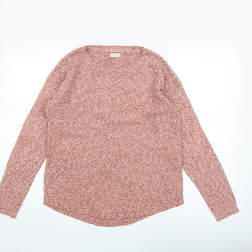 Fat Face Women’s Pink Knit Crew Neck Pullover Jumper Size 8