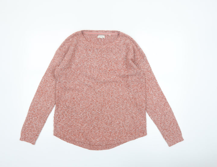 Fat Face Women’s Pink Knit Crew Neck Pullover Jumper Size 8