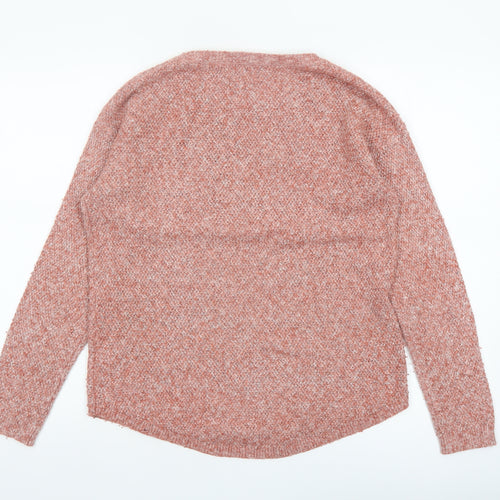 Fat Face Women’s Pink Knit Crew Neck Pullover Jumper Size 8