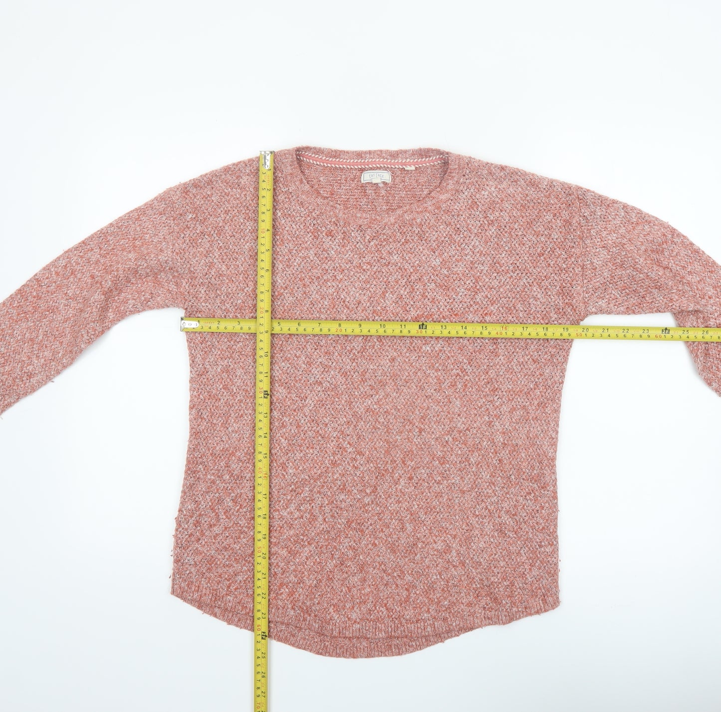 Fat Face Women’s Pink Knit Crew Neck Pullover Jumper Size 8
